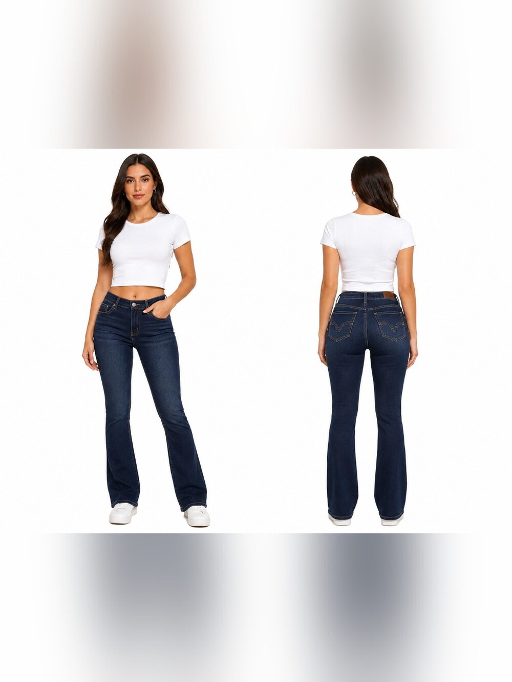 Hollister Navy Flare Jeans - Low Rise